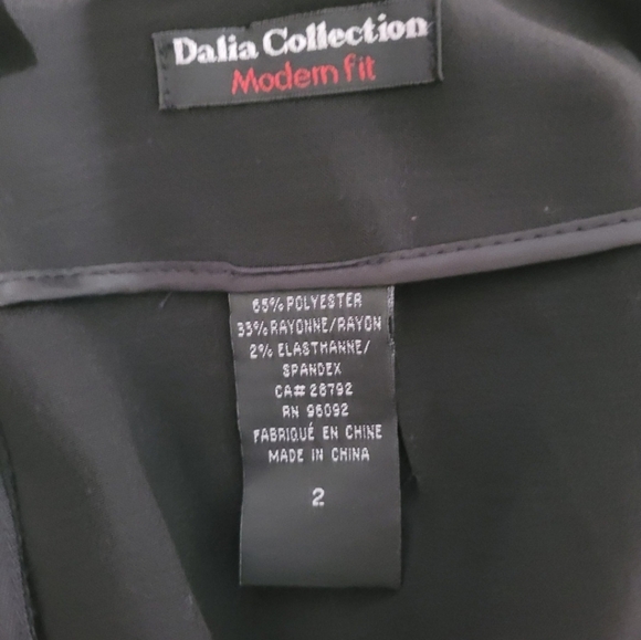 Dalia Collection Black Mini Skirt Size 2(XS) Ruffled Layered Front Zip-Up - Picture 4 of 6